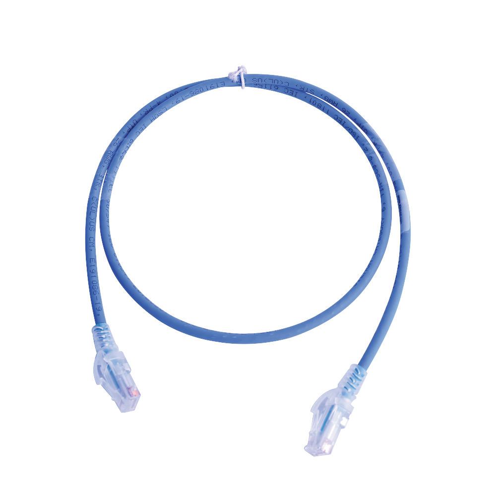 Patch Cord MC5 Modular Cat5e UTP, CM/LS0H, 0.91 Metros (3 Pies), Color Azul, Versión Bulk (Sin Empaque Individual)