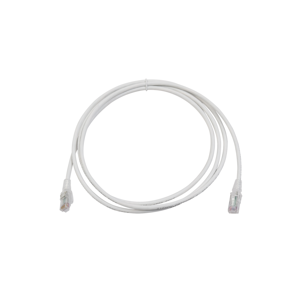 Patch Cord MC6 Modular Cat6 UTP, CM/LS0H, 2.13 Metros (7 Pies), Color Blanco, Versión Bulk (Sin Empaque Individual)
