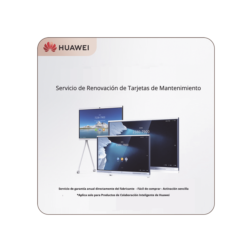 Tarjeta de Servicio de Mantenimiento HiCare RFR por un año para IdeaHub IHS2-65SA, IHB2-75PB y IHB2-86PB
