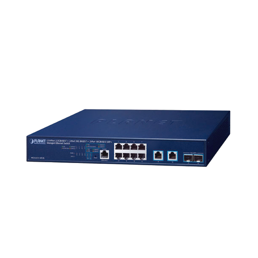 Switch Administrable Capa 3, 8 Puertos de 2.5G BASE-T, 2 Puertos de 10 G BASE-T, 2 Puertos SFP de 10 G