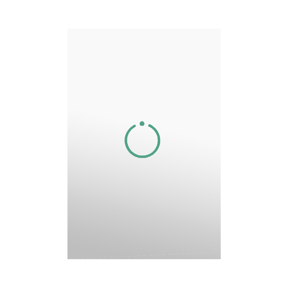(ZWAVE) Interruptor On/Off panel táctil touch inalámbrico Zwave Plus 1 boton. Compatible con Hubitat HC8, Álula  M2M, otro