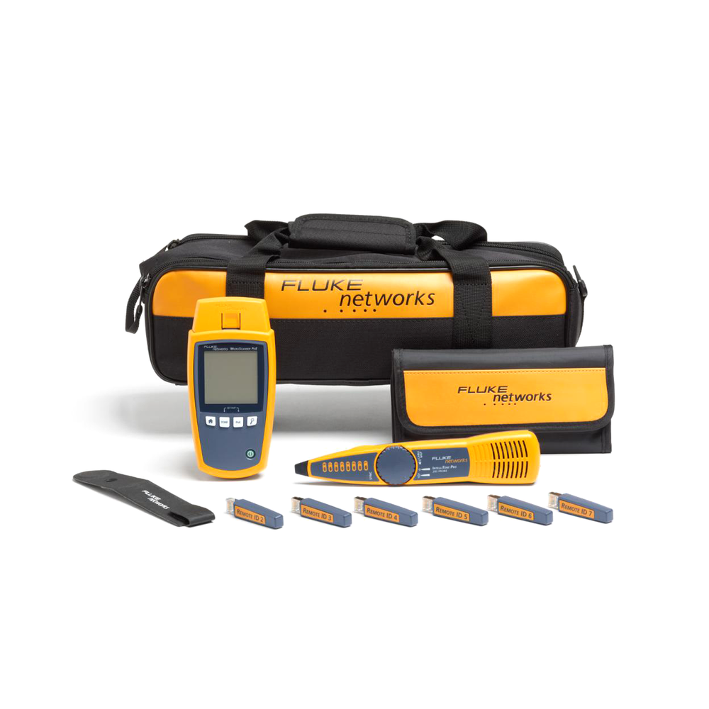 Kit Profesional de Verificador de Red MicroScanner PoE, para Comprobación de Redes de Voz, Datos, Video y PoE 802.3af, at, bt y UPOE, con Pantalla LCD Retroiluminada