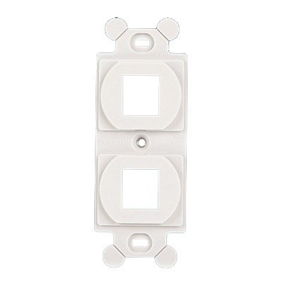 Marco de Módulo Dúplex, Para Placas Frontales Estándar NEMA 106, Acepta 2 Módulos Keystone, Color Blanco Mate