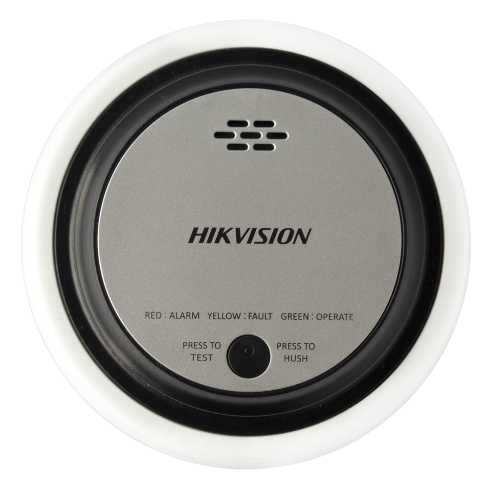 (HikFire) Detector de Humo Fotoeléctrico / Tecnología Dual de Luz / Alerta de ≥85 dB@3 m / Batería de Litio / Instalación en Techo