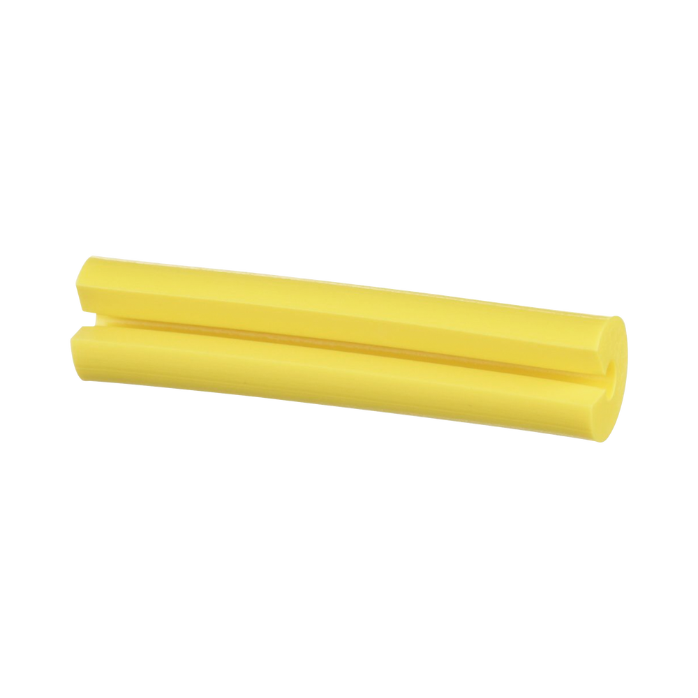 Manguito Porta Etiquetas de Identificación, Para Fibra Simplex de 2 mm, 0.08 Pulgadas (2 mm) de Largo, Color Amarillo, Paquete de 100pz