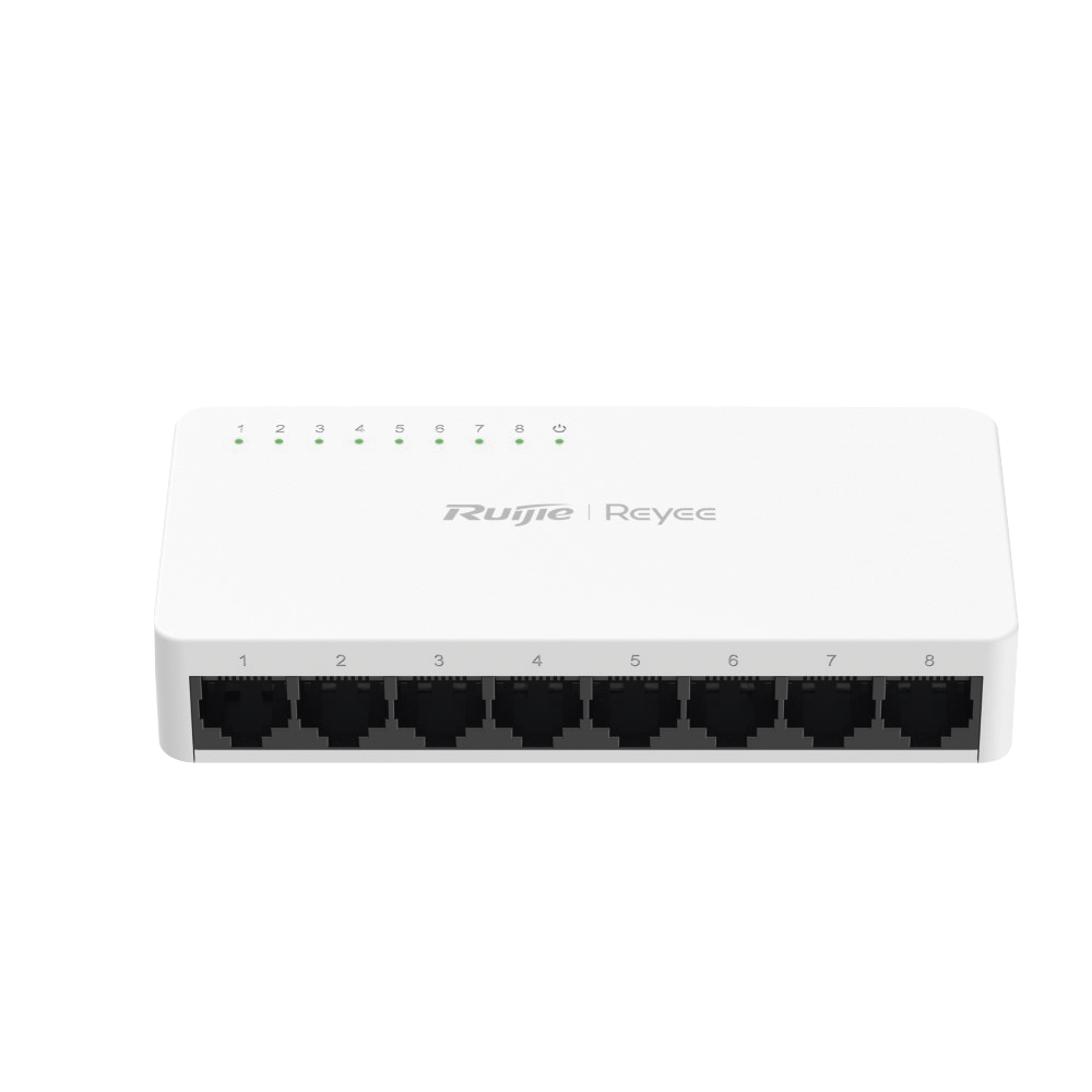 Switch no administrable, Visible en la Topología de la Nube, con 8 puertos Gigabit 1G