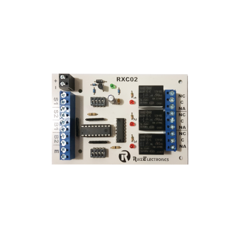 Tarjeta para control de Esclusas para 2 puertas con temporizador en desbloqueo y bloqueo/ entrada para botón de emergencia/ salida de emergencia/
