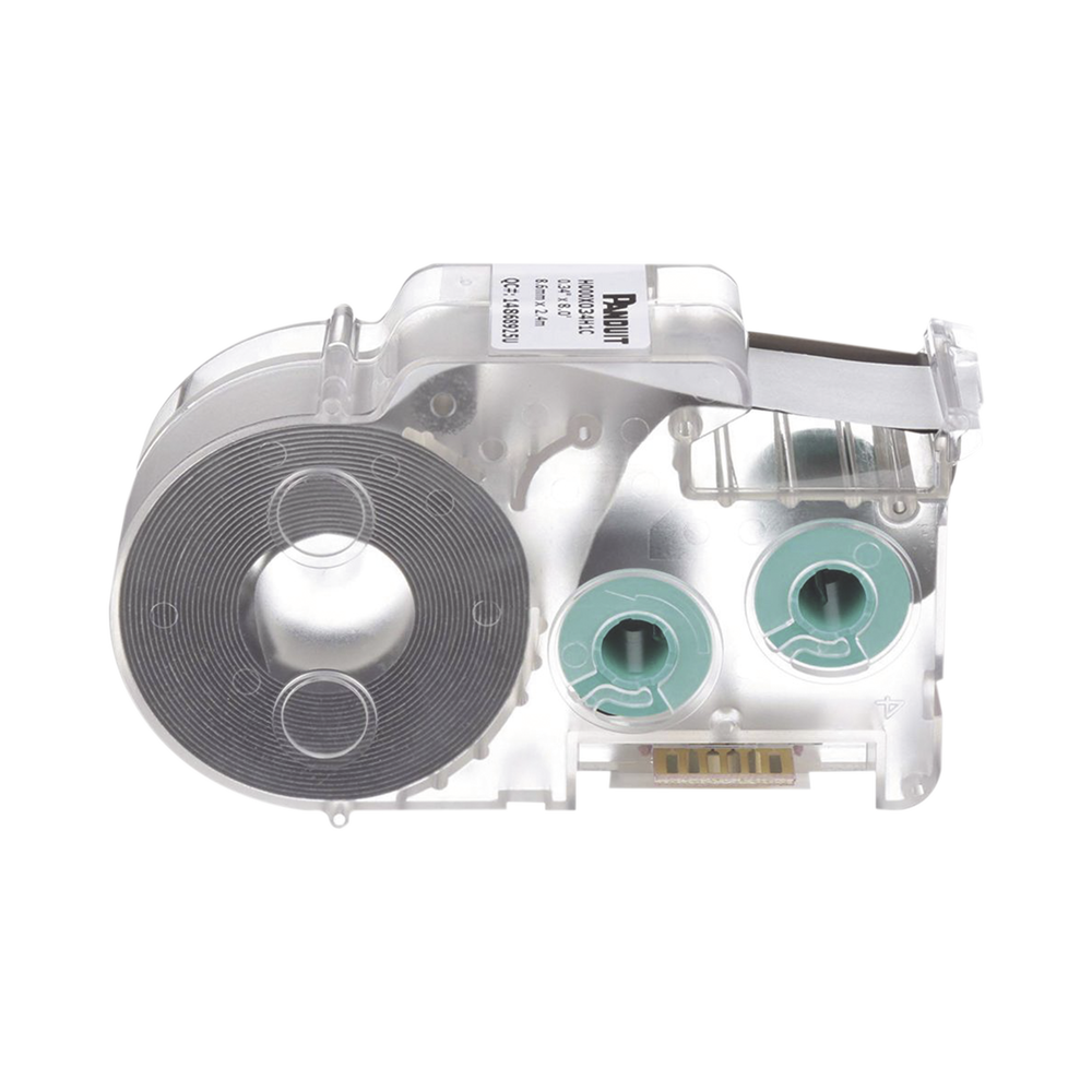 Casete de 225 Etiquetas Autolaminadas de 12.7 x 31.8 mm (0.5 x 1.25 pulgadas), para Cables de 3 a 7.1 mm (0.12 a 0.28 pulgadas) de Diámetro, Área de Impresión Color Blanco