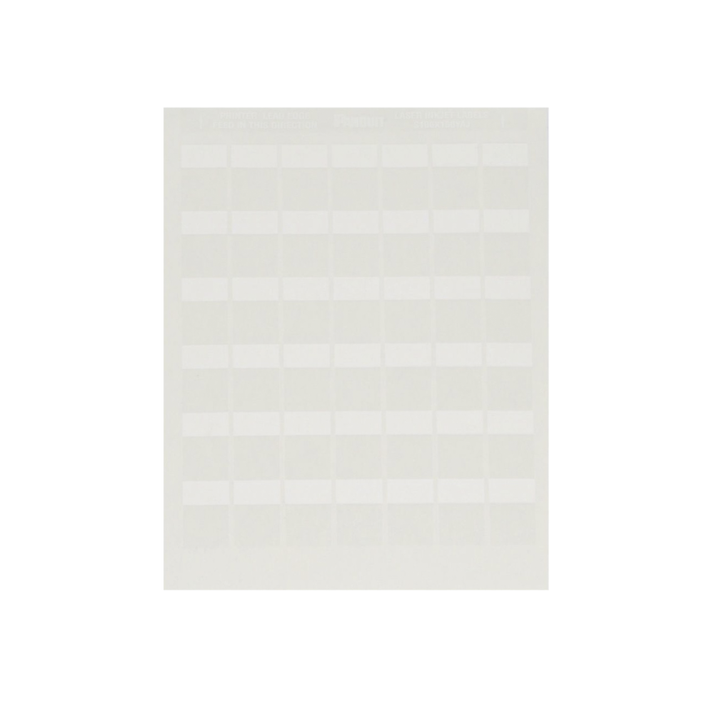 Paquete de Hojas con 2500 Etiquetas de Identificación Auto-Laminadas para Impresora Láser/Inyección de Tinta, para Cables de 4.1 a 8.1 mm de Diámetro (10 - 6 AWG), Color Blanco