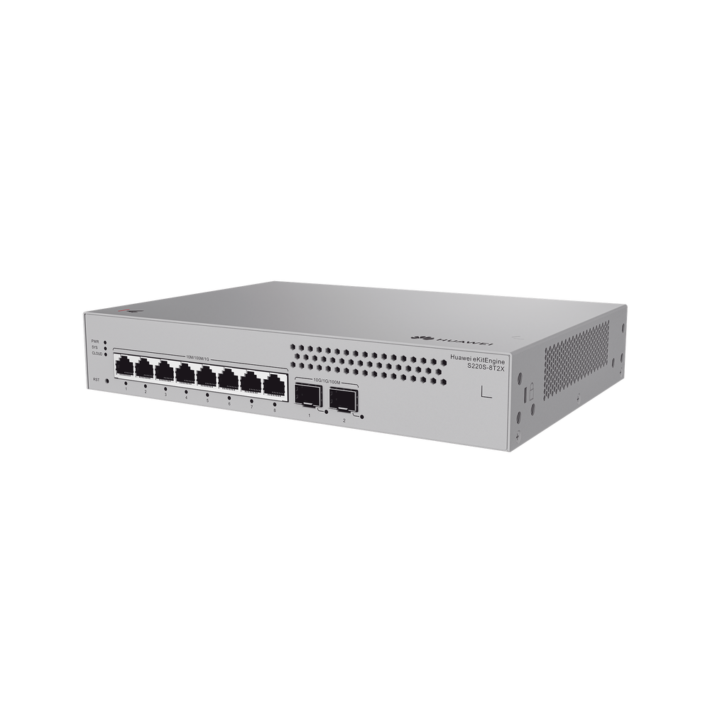 Switch de Acceso Gigabit Administrable Capa 2 / 8 puertos 10/100/1000 Mbps / 2 Puertos 10GE SFP Uplink / ERPS / IMGP Snooping / DHCP Snooping / Administración Nube Gratis