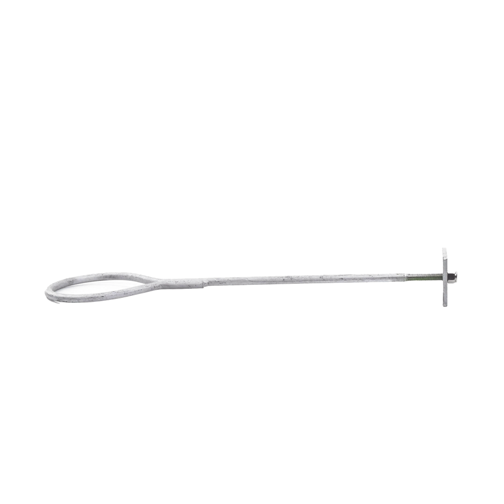 Ancla de Losa o Pared de 63-65 cm. de 13 cm diámetro de argolla Galvanizado por Inmersión.