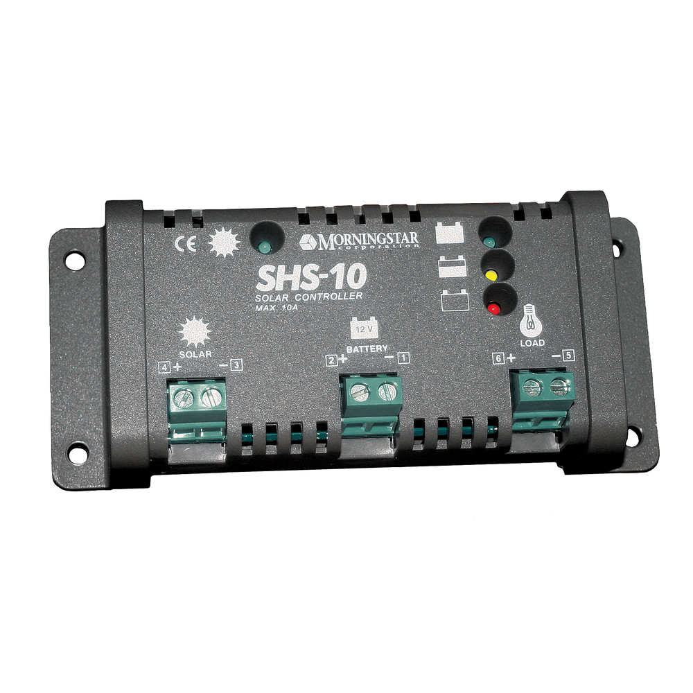 Controlador de Carga Solar PWM 10 A / 12 VCC / Desconexión Automática / IP22 / Protección Integral / Bajo Consumo 8 mA