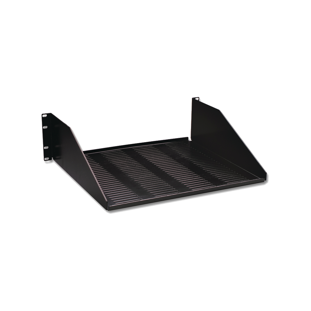 Charola para soportar equipo en Rack de 19in, ventilada, 3UR, Color Negro