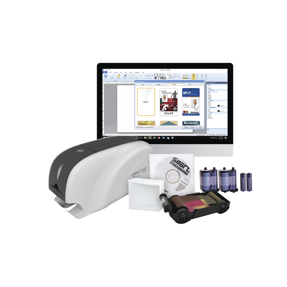 Kit Impresora tarjetas PVC /Doble Cara /incluye: 2 x Ribbon, 100 Tarjetas PVC, Software, Kit Limpieza