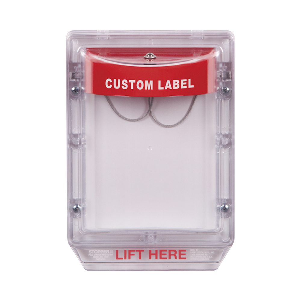 Cubierta Protectora de Policarbonato Serie Stopper IIÆ, Con Bocina, Sin Espaciador, Montaje Empotrado, Etiqueta Personalizada