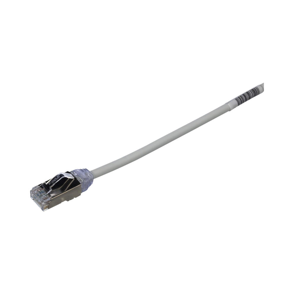 Patch Cord Cat6A, Diámetro Reducido 28 AWG, Blindado S/FTP, CM/LS0H, 3 Metros (9.84 Pies), Color Gris