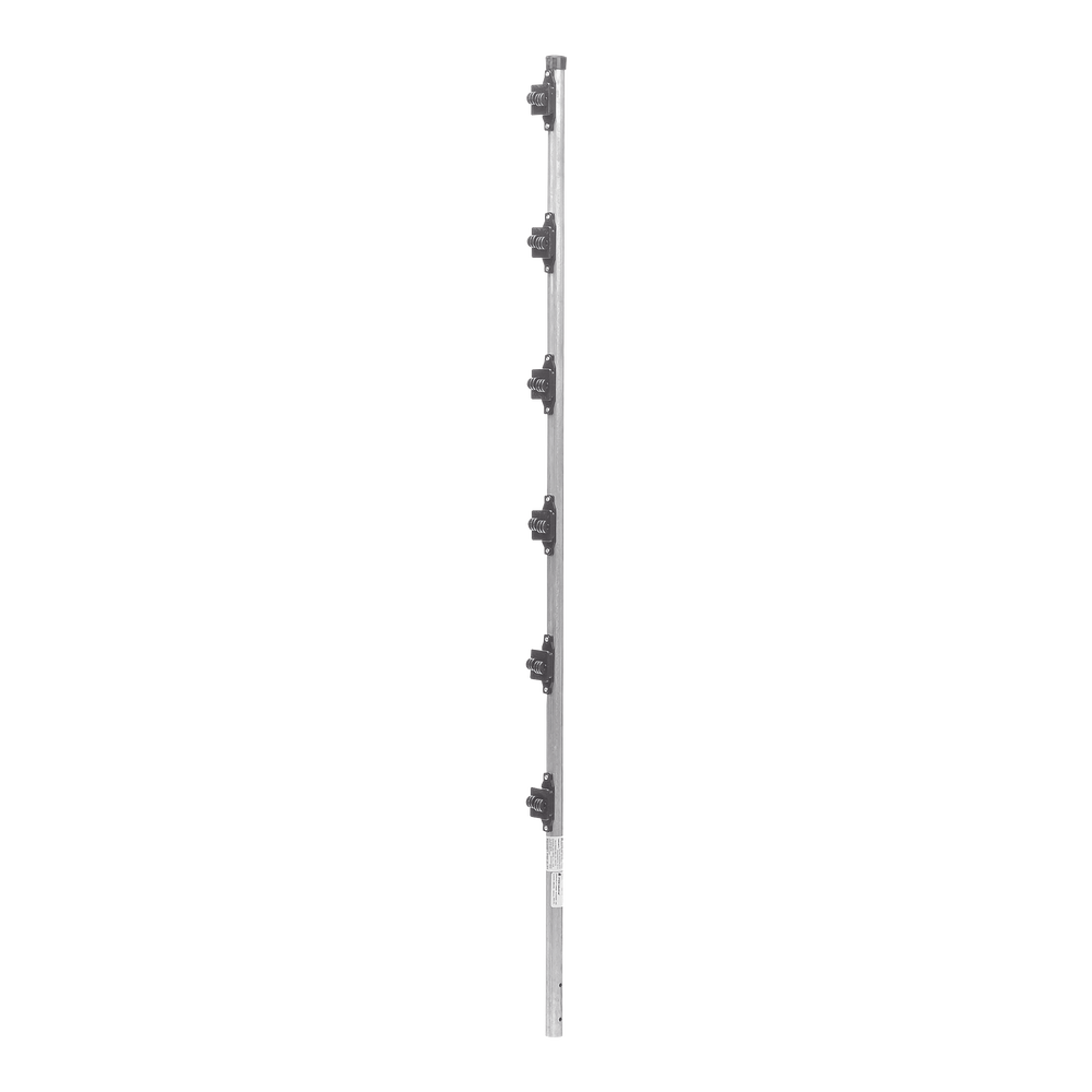 Poste con 6 Aisladores de PASO para Cerca Electrificada. Tubo Galva. de 1.4m, cal. 18 de 1" Diam. (Sin pintar).