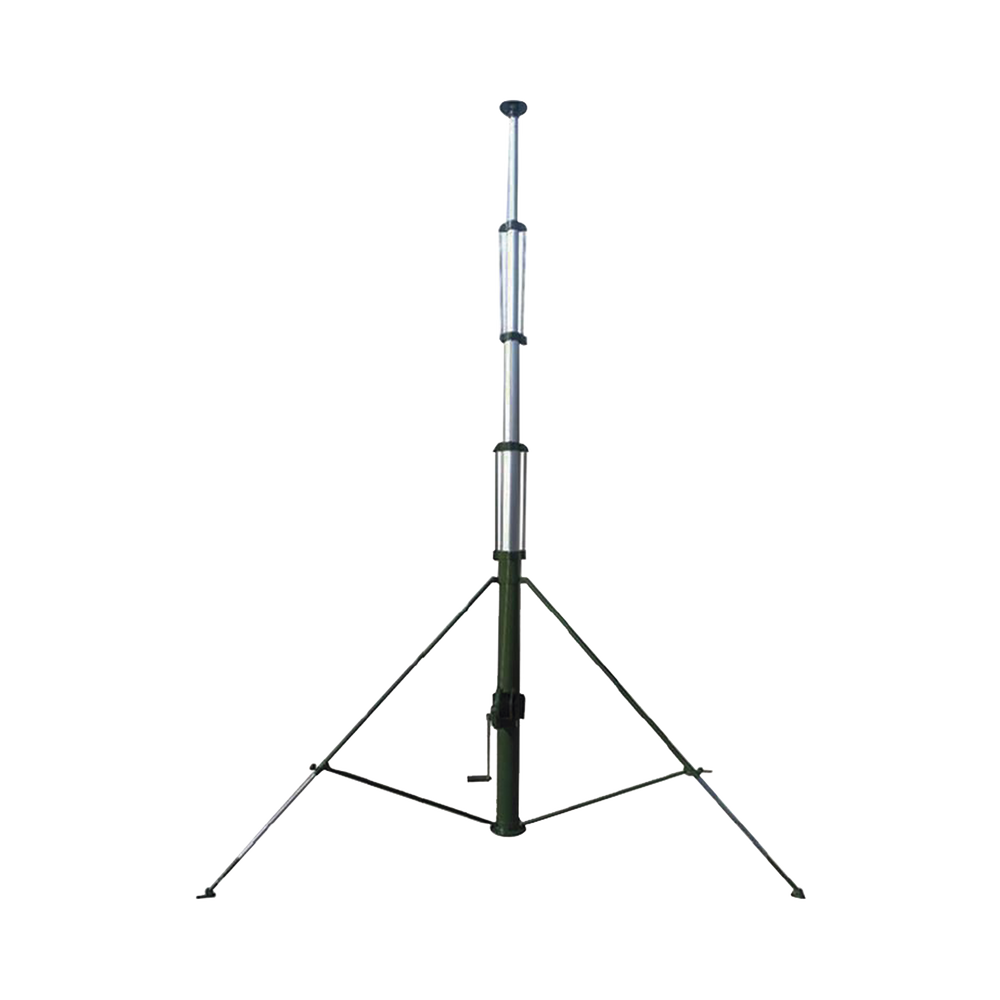 Mástil Telescópico Retraible Manual de 12 metros con Accesorios. Incluye Tripie.