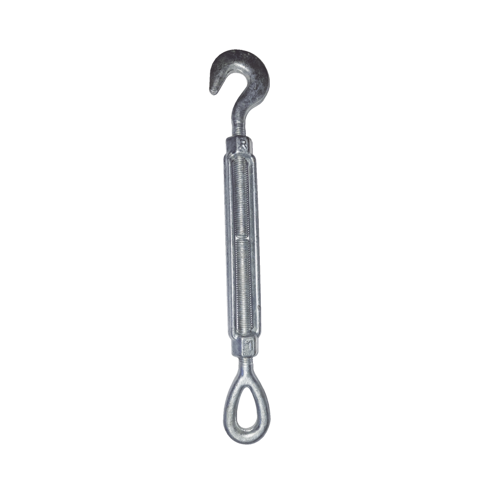 Tensor de 5/8" x 9" Acero Forjado OJO-GANCHO Galv. Inmersión en Caliente (Carga Max. 2250 lbs).