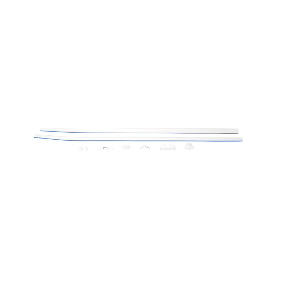 El Kit de Canaleta 90° Sin División Ideal Para Organizar y Ocultar cables en esquinas o en instalaciones con ángulos de 90°., Con Cinta Adhesiva Para una Instalación Más Rápida, (5601-01260)