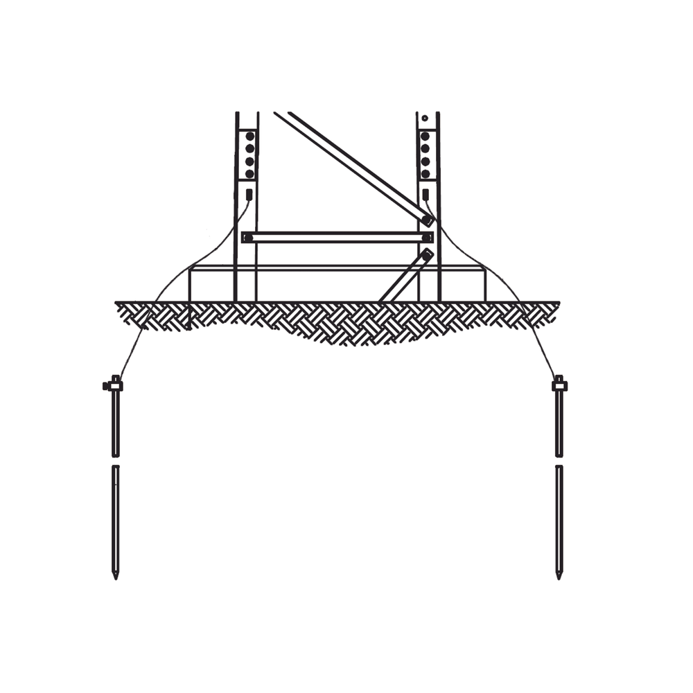 Sistema de Aterrizaje en 3 Piernas para Torre SUPER TITAN. Para Sec. 13 a 21.
