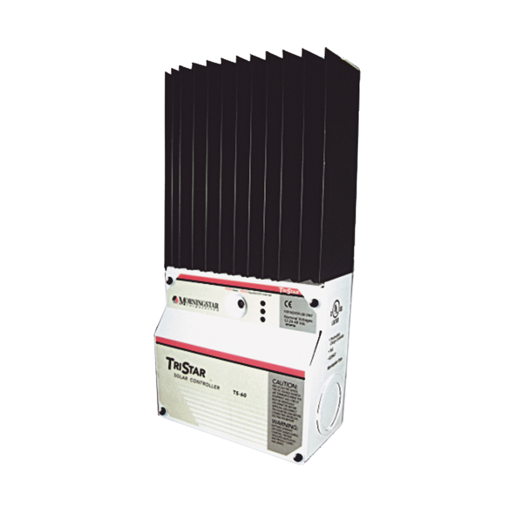 Controlador de Carga Solar TriStar PWM 45 A / 12V 24V 48V / Puerto RS-232 / Hasta 4 kW / Disipador de Calor / 7 Preajustes