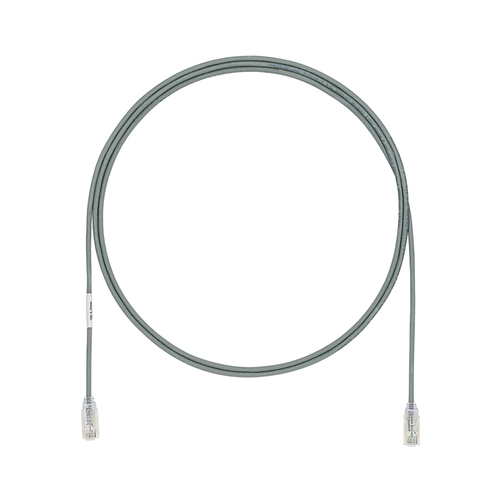 Cable de Parcheo TX6, UTP Cat6, Diámetro Reducido (28AWG), Color Gris, 0.91 Metros (3 Pies)