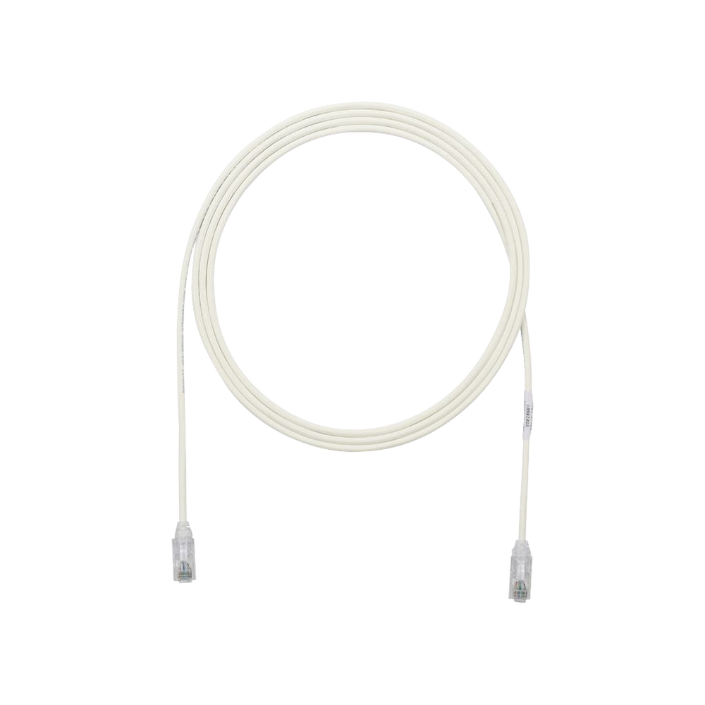 Cable de Parcheo TX6, UTP Cat6, Diámetro Reducido (28AWG), Color Blanco Mate, 1.22 Metros (4 Pies)