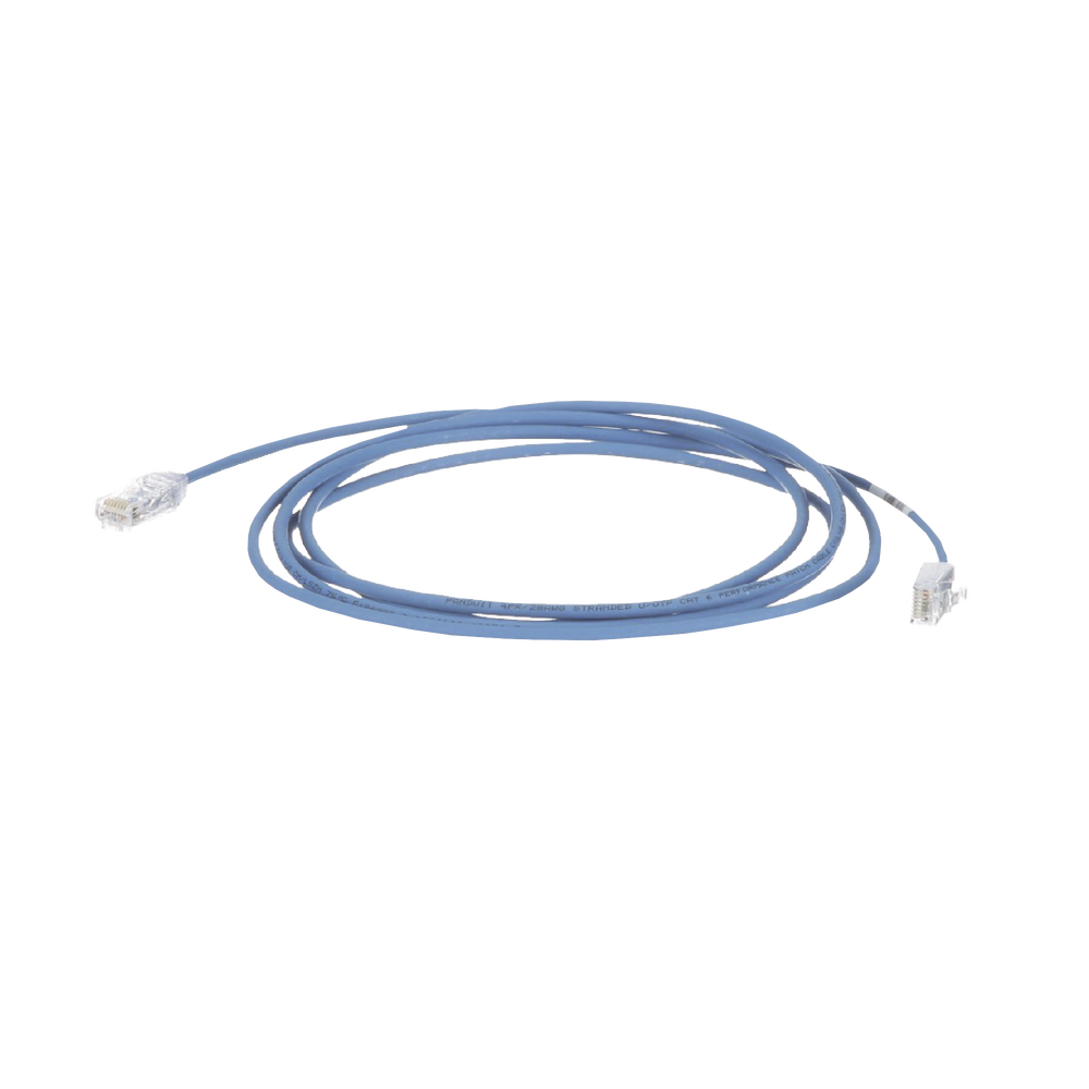 Cable de Parcheo TX6, UTP Cat6, Diámetro Reducido (28AWG), Color Azul, 13.72 Metros (45 Pies)