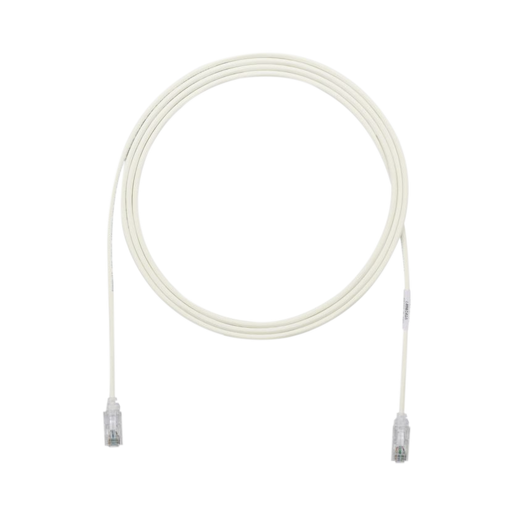 Cable de Parcheo TX6, UTP Cat6, Diámetro Reducido (28AWG), Color Gris, 2.13 Metros (7 Pies)