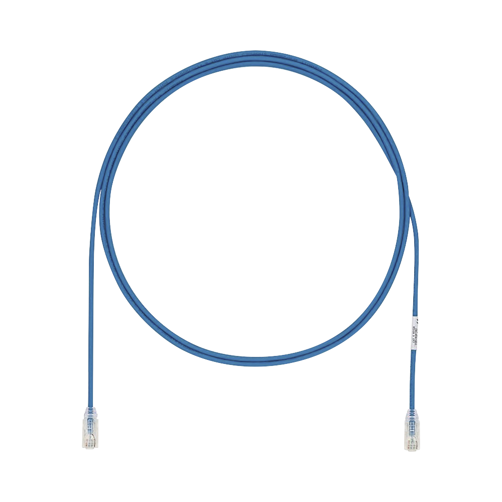 Cable de Parcheo UTP Cat6A, CM/LSZH, Diámetro Reducido (28AWG), Color Azul, 7.92 Metros (26 Pies)