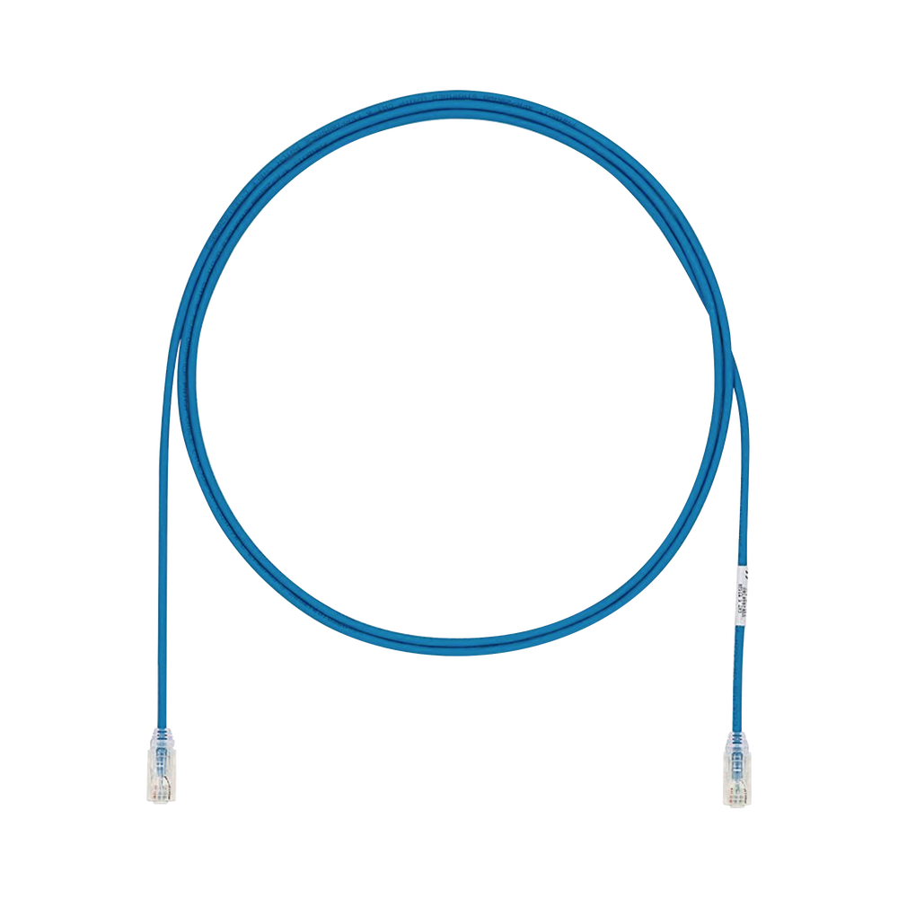 Cable de Parcheo UTP Cat6A, CM/LSZH, Diámetro Reducido (28AWG), Color Azul, 0.91 Metros (3 Pies)