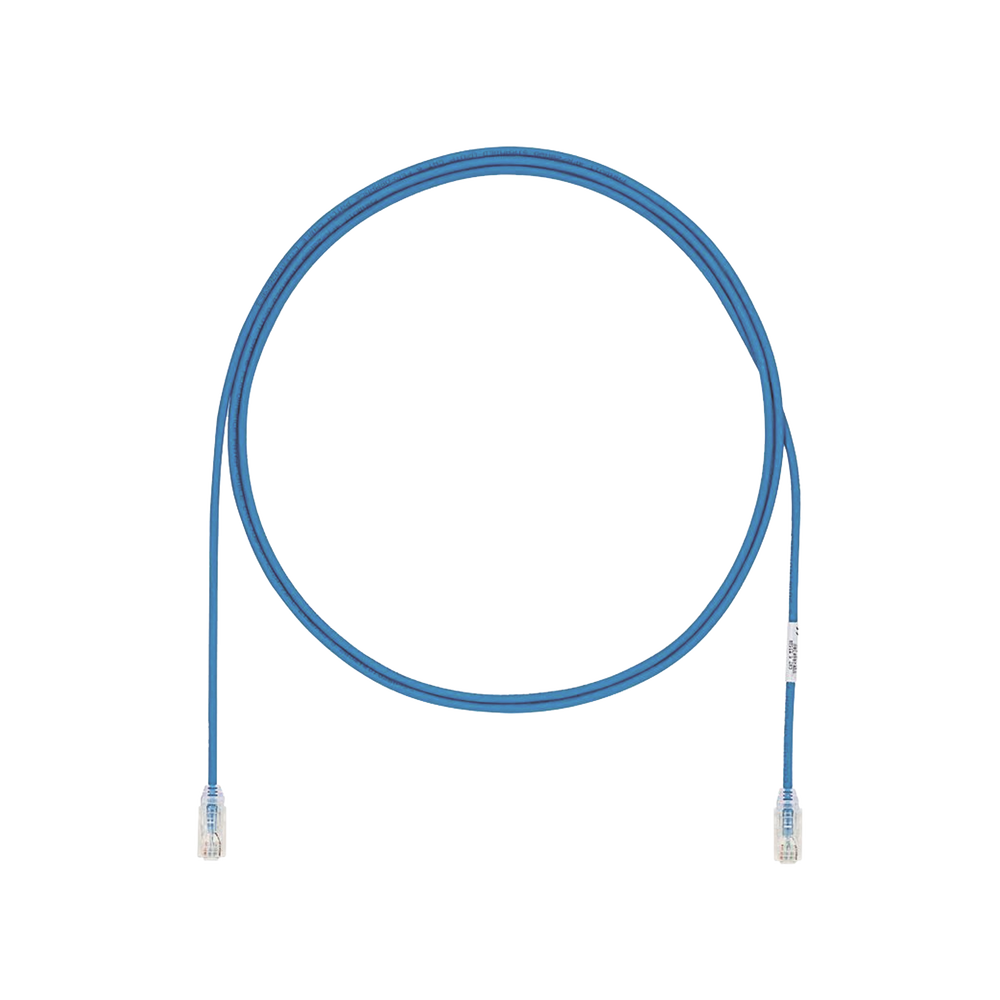 Cable de Parcheo UTP Cat6A, CM/LSZH, Diámetro Reducido (28AWG), Color Azul, 3 Metros (9.84 Pies).