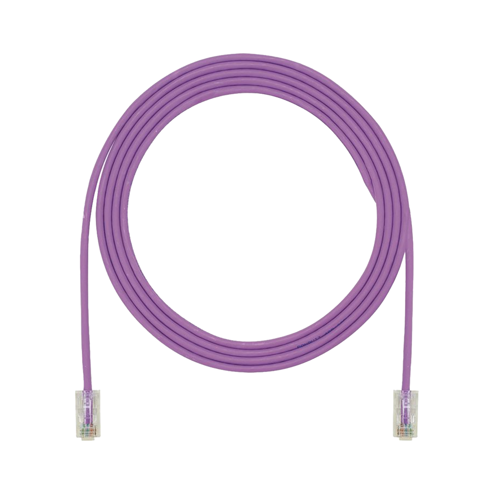 Cable de Parcheo UTP Cat6A, CM/LSZH, Diámetro Reducido (28AWG), Color Violeta, 0.91 Metros (3 Pies)