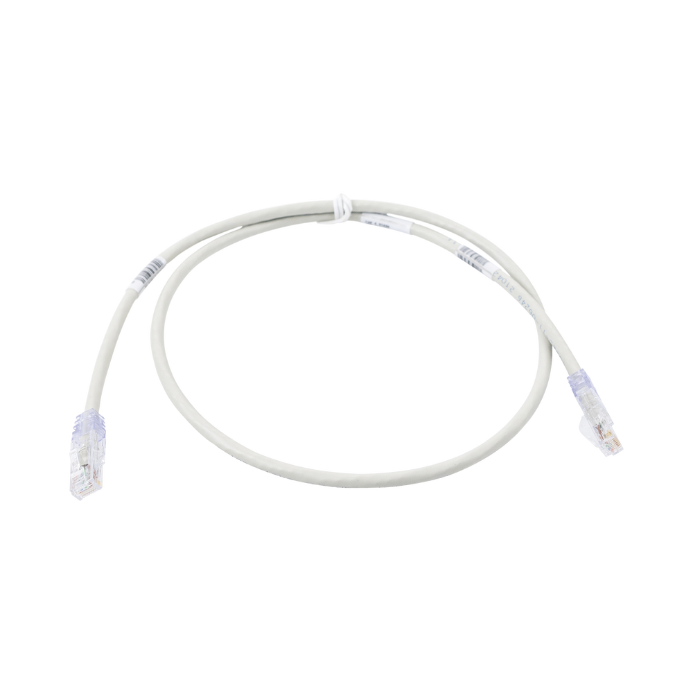 Cable de Parcheo TX6, UTP Cat6, 24 AWG, CM, Color Gris, 2.13 Metros (7 Pies)