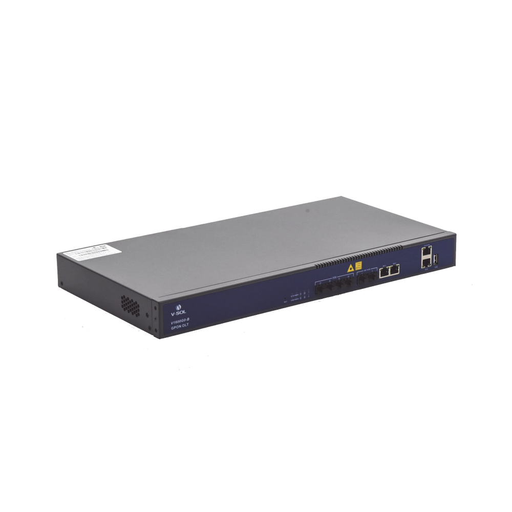 OLT de 4 puertos GPON con 4 puertos Uplink (2 puertos Gigabit Ethernet + 2 Puertos SFP+) , hasta 512 ONUS,