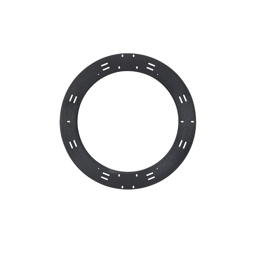 Raqueta de Almacenamiento y Gestión de Holgura Para Cables, de 60.96 cm (24 Pulgadas) de Diámetro, Instalación en Pared o en Rack, Incluye 8 Cintas de Contacto de 30.48 cm (12 Pulgadas), Color Negro