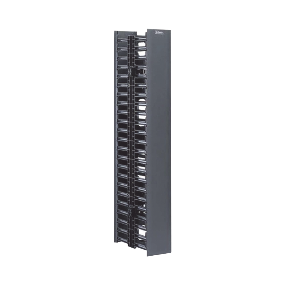 Organizador Vertical NetRunner, Doble (Frontal y Posterior), de 22.5 UR, 4.9in de Ancho, Color Negro