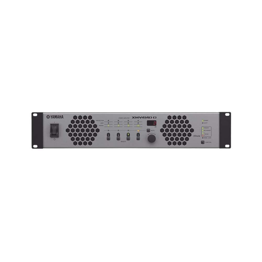 Amplificador de Audio Multicanal con Conexión Análoga | DANTE | 4 Canales, 140W | 8 OHMS | 70/100V