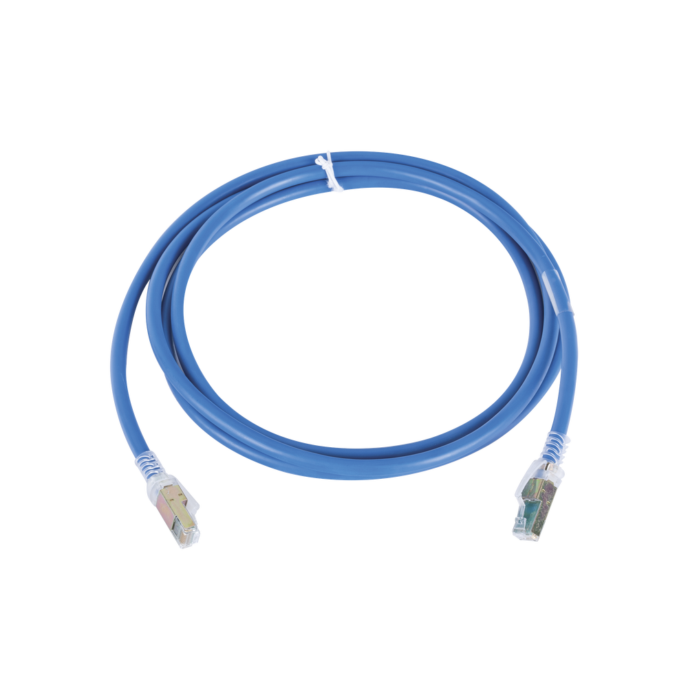 Patch Cord Z-MAX Cat6A UTP, CM, 2.13 Metros (7 Pies), Color Azul, Versión Bulk (Sin Empaque Individual)