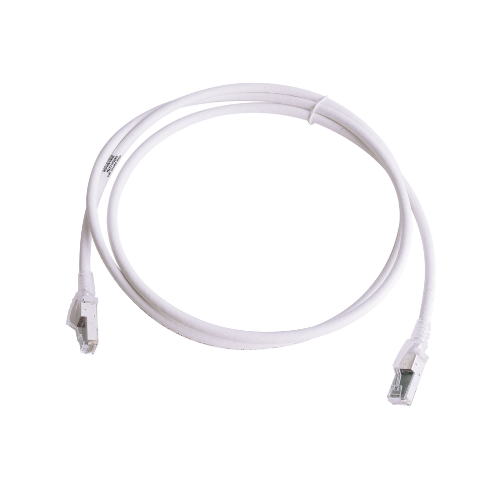 Patch Cord Z-MAX Cat6A S/FTP, CM/LS0H, 1.52 Metros (5 Pies), Color Blanco, Versión Bulk (Sin Empaque Individual)