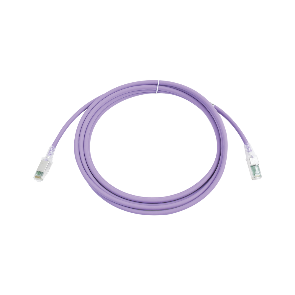 Patch Cord Z-MAX Cat6A S/FTP, CM/LS0H, 3.05 Metros (10 Pies), Color Violeta, Versión Bulk