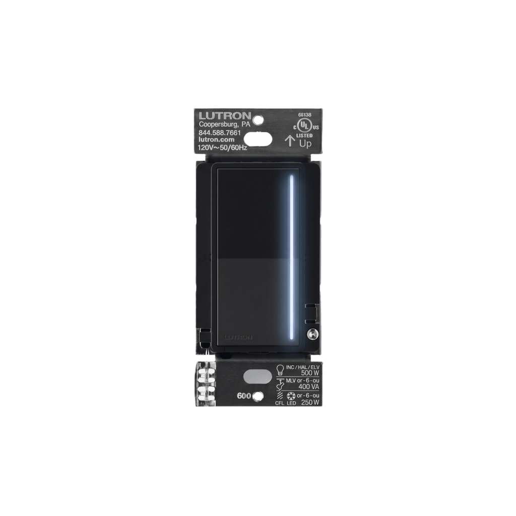 (RadioRa3) Atenuador táctil Sunnata Dimmer PRO color negro satin, requiere cable neutro / soporta 250W LED
