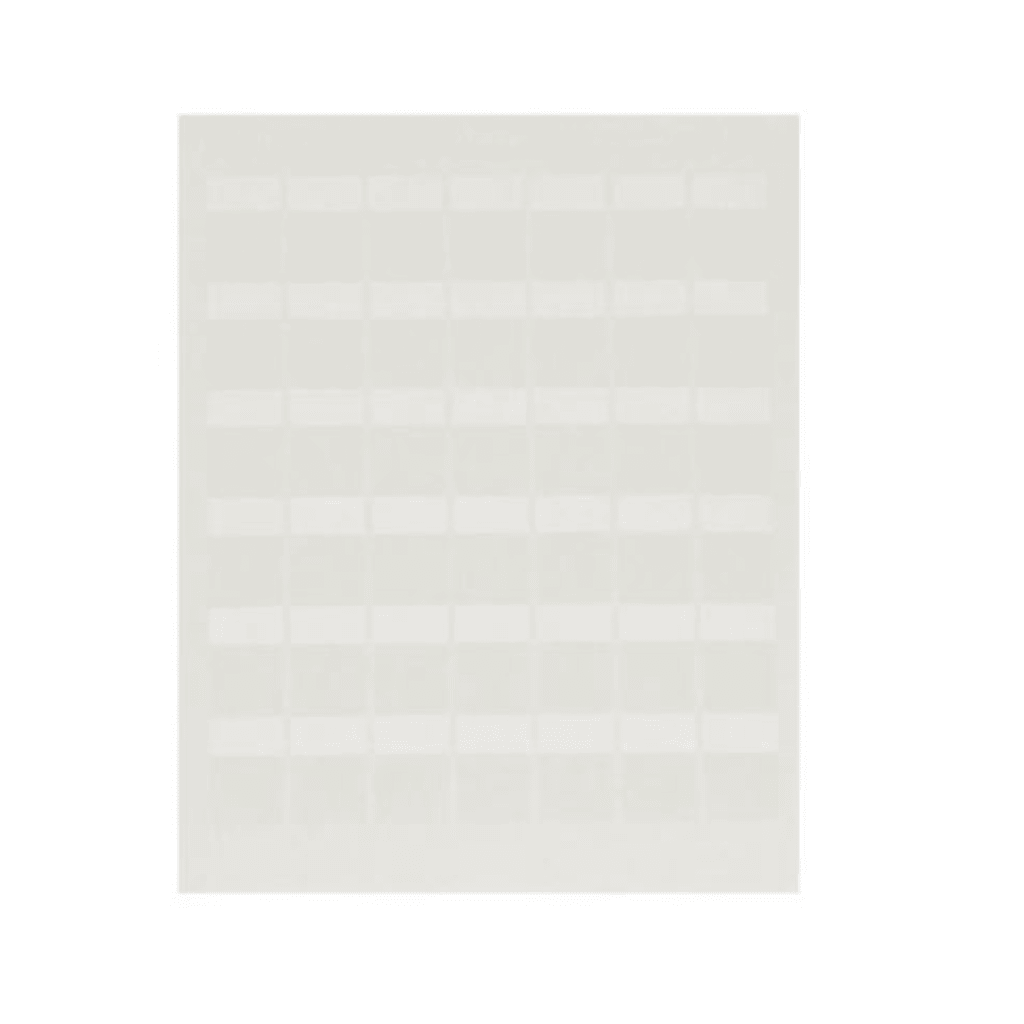 Paquete de Hojas con 2500 Etiquetas de Identificación Auto-Laminadas para Impresora Láser/Inyección de Tinta, para Cables de 3 a 7.1 mm de Diámetro (12 - 10 AWG), Color Blanco