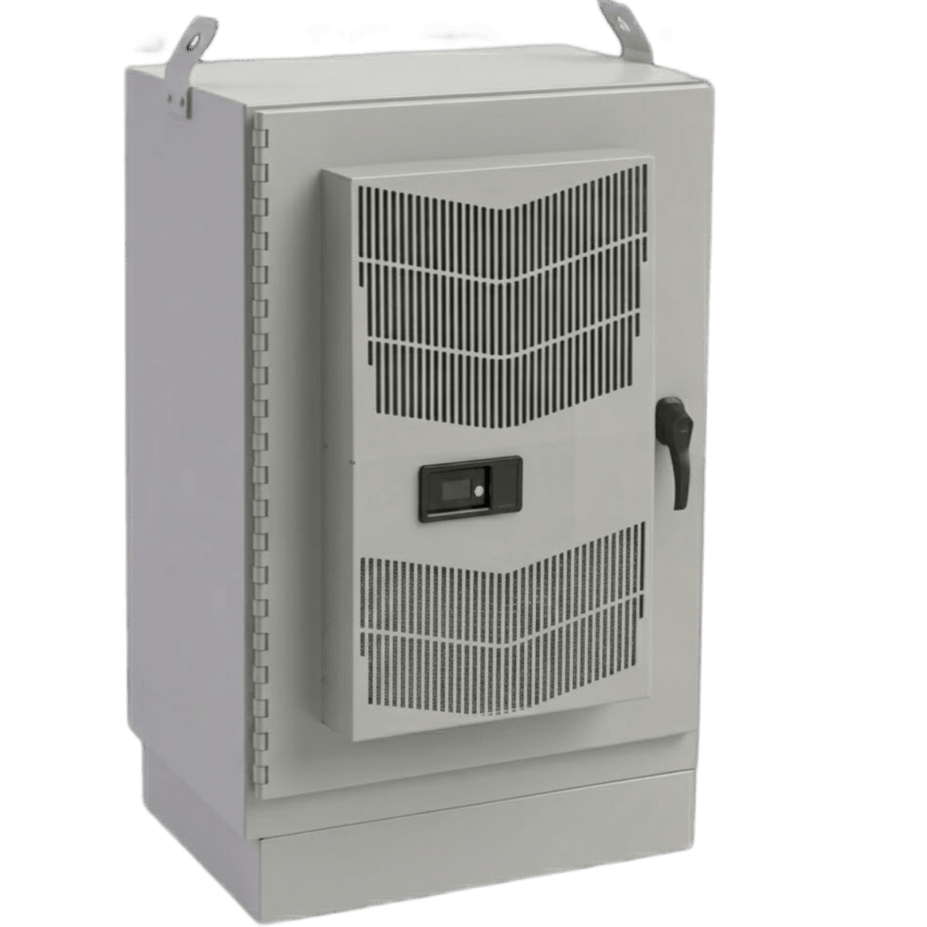Gabinete para Exterior Tipo 4X de 22 UR / Aluminio Soldado / 1270 x 762 x 508 mm (50 x 30 x 20 in) / Exterior IP66 / Montaje Almohadilla / Aire de Precisión / Gris RAL 7035