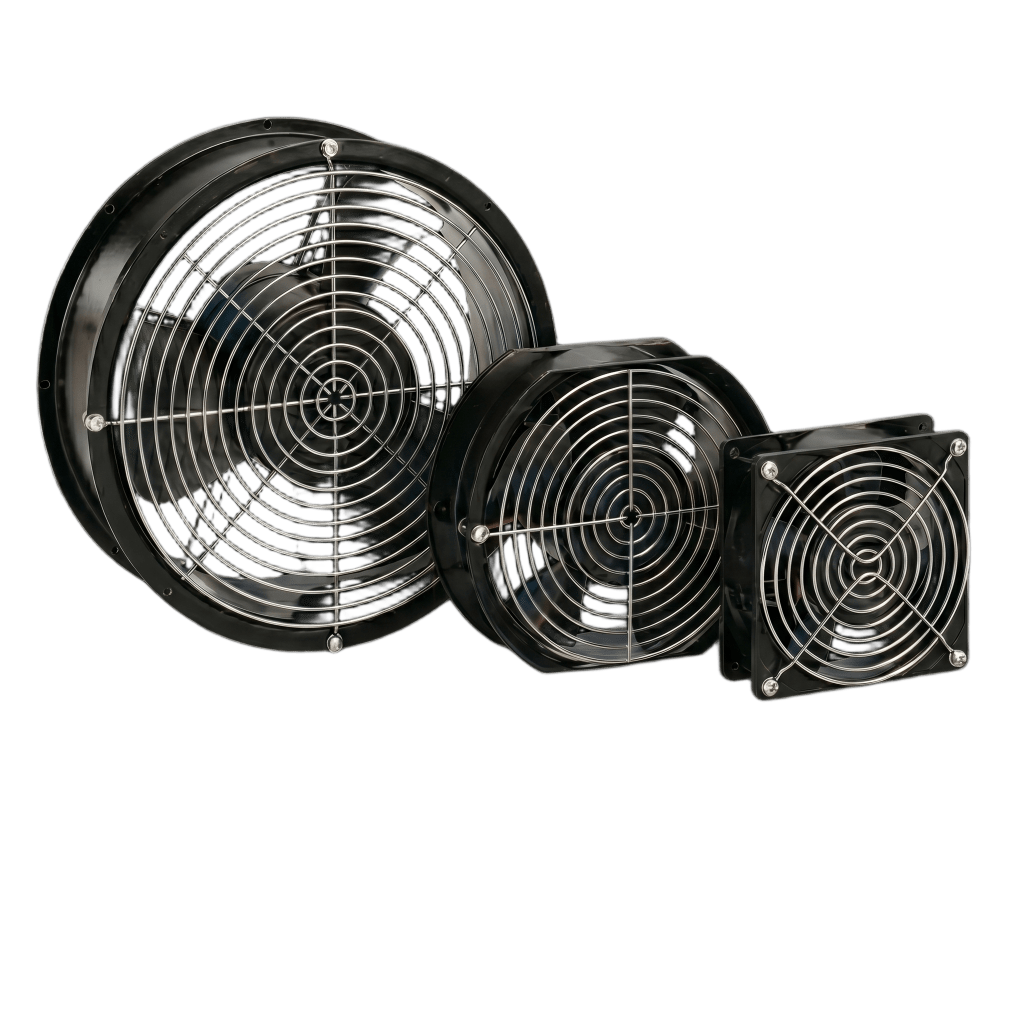 Ventilador Axial Compacto 6 Pulgadas / 115VAC / 240 CFM / Silencioso / Acero Negro / 50,000 Horas Operación