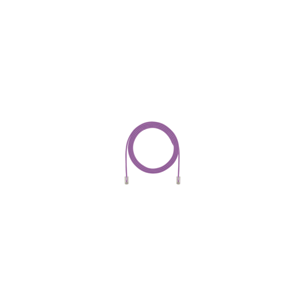 Cable de Parcheo UTP, Cat6A, Diámetro Reducido (28 AWG), CM/LSZH, Color Violeta, 20.3 cm (8 Pulgadas)