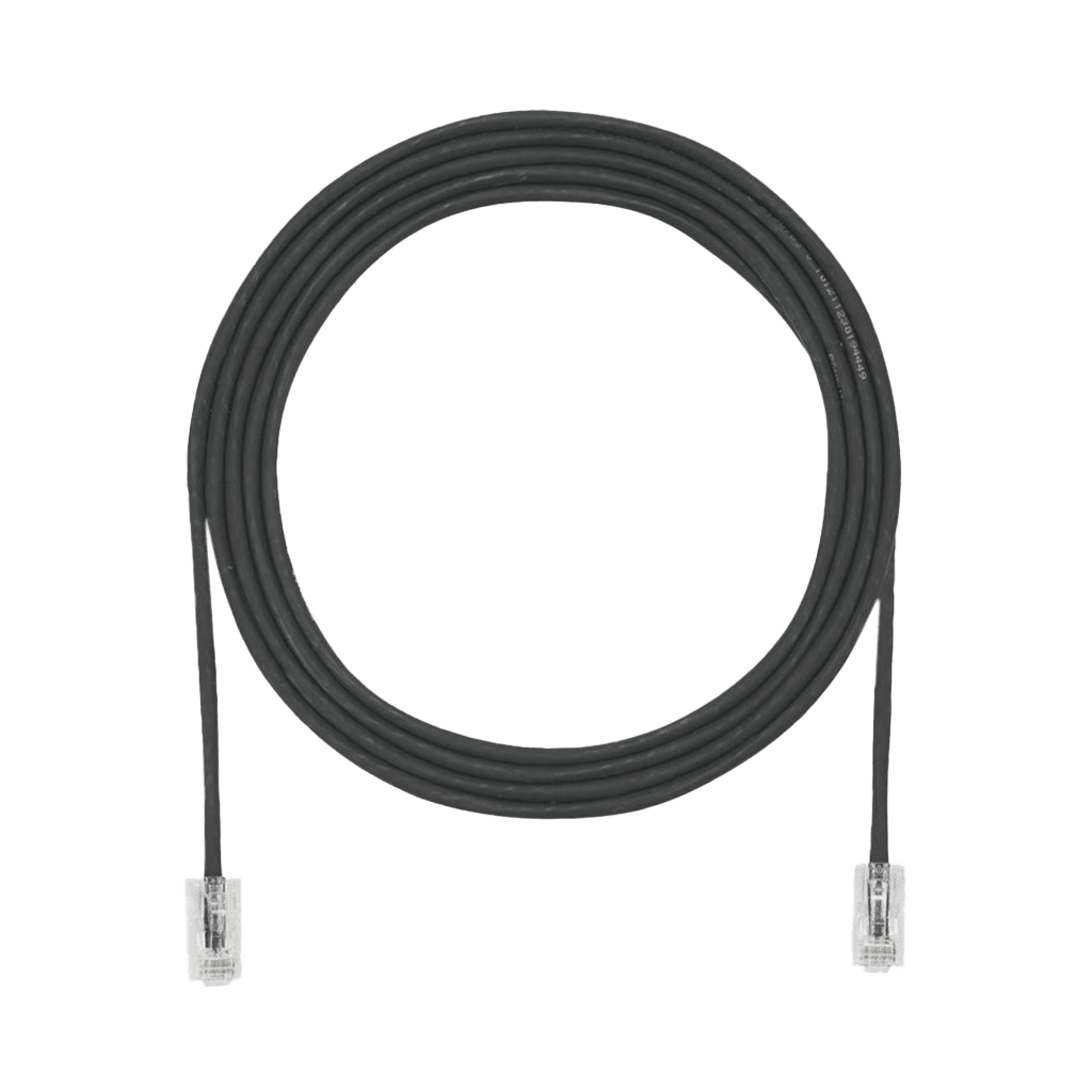 Cable de Parcheo UTP Cat6A, CM/LSZH, Diámetro Reducido (28AWG), Color Negro, 0.91 Metros (3 Pies)
