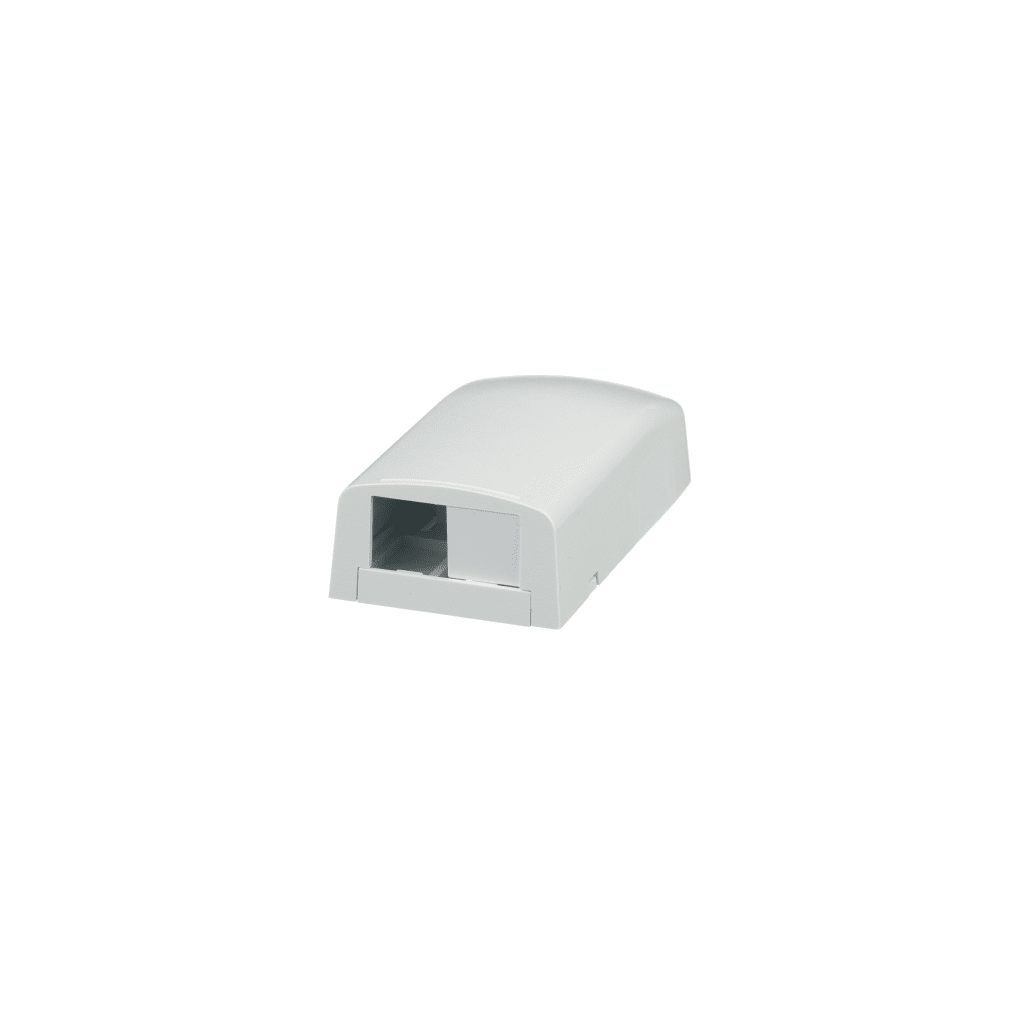 Caja de Montaje en Superficie, Para 2 Módulos Mini-Com, Color Blanco