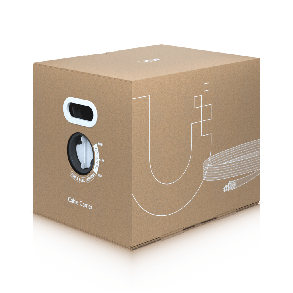 UISP Cable Carrier - Bobina de 305 Metros (1000 Pies) de Cable Ethernet de Grado Industrial con Protección Contra Daños Ambientales y Descargas Electrostáticas Color Negro